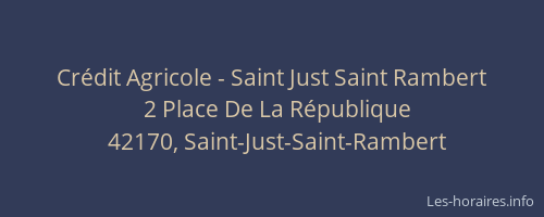 Crédit Agricole - Saint Just Saint Rambert