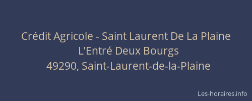 Crédit Agricole - Saint Laurent De La Plaine