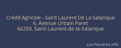 Crédit Agricole - Saint Laurent De La Salanque