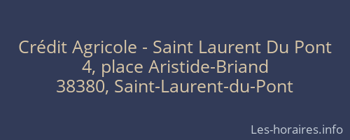 Crédit Agricole - Saint Laurent Du Pont