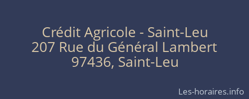 Crédit Agricole - Saint-Leu