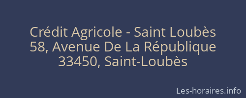 Crédit Agricole - Saint Loubès