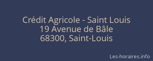 Crédit Agricole - Saint Louis