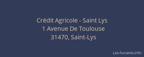 Crédit Agricole - Saint Lys