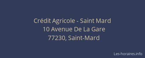 Crédit Agricole - Saint Mard