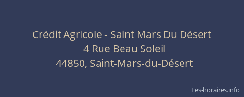 Crédit Agricole - Saint Mars Du Désert