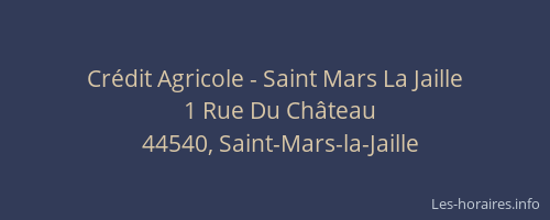 Crédit Agricole - Saint Mars La Jaille
