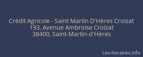 Crédit Agricole - Saint Martin D'Hères Croizat