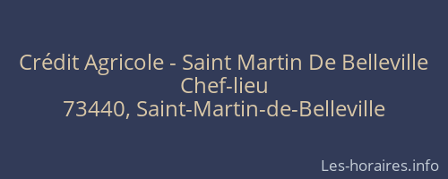 Crédit Agricole - Saint Martin De Belleville