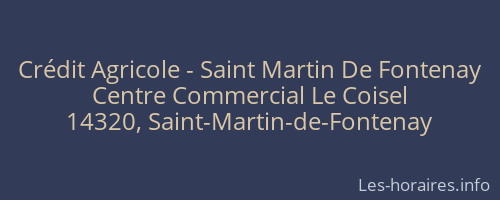 Crédit Agricole - Saint Martin De Fontenay
