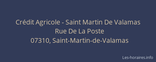 Crédit Agricole - Saint Martin De Valamas