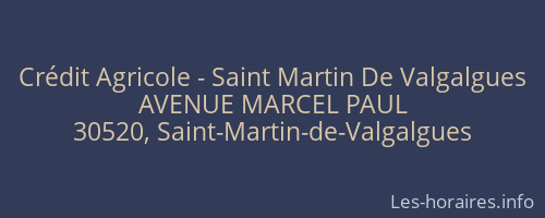 Crédit Agricole - Saint Martin De Valgalgues