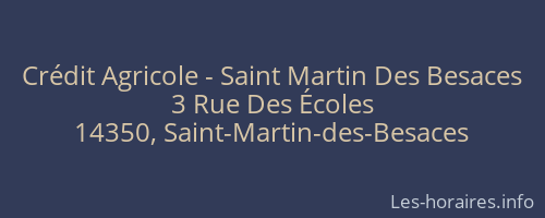 Crédit Agricole - Saint Martin Des Besaces