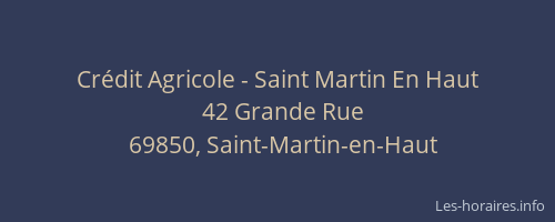 Crédit Agricole - Saint Martin En Haut