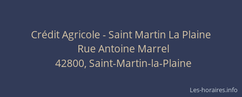 Crédit Agricole - Saint Martin La Plaine