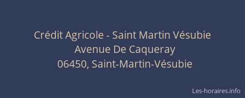 Crédit Agricole - Saint Martin Vésubie