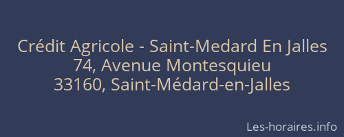 Crédit Agricole - Saint-Medard En Jalles