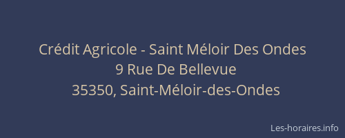 Crédit Agricole - Saint Méloir Des Ondes