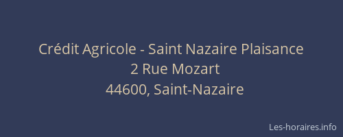 Crédit Agricole - Saint Nazaire Plaisance