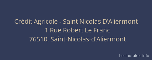 Crédit Agricole - Saint Nicolas D'Aliermont