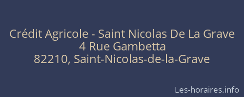 Crédit Agricole - Saint Nicolas De La Grave
