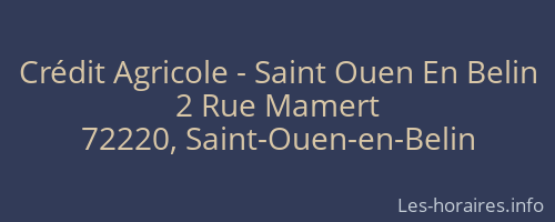 Crédit Agricole - Saint Ouen En Belin