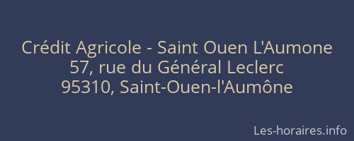 Crédit Agricole - Saint Ouen L'Aumone