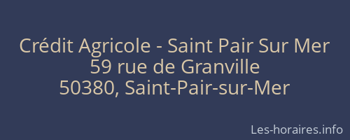 Crédit Agricole - Saint Pair Sur Mer