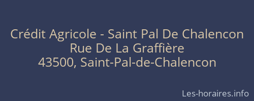 Crédit Agricole - Saint Pal De Chalencon