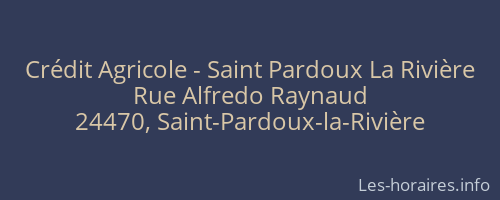 Crédit Agricole - Saint Pardoux La Rivière