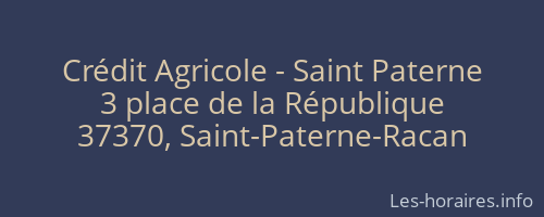 Crédit Agricole - Saint Paterne