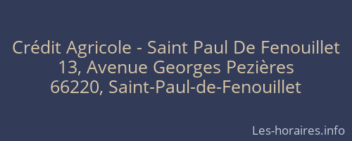 Crédit Agricole - Saint Paul De Fenouillet