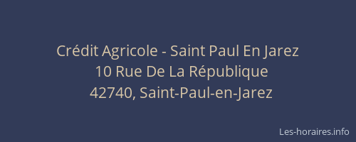 Crédit Agricole - Saint Paul En Jarez