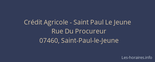 Crédit Agricole - Saint Paul Le Jeune