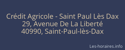 Crédit Agricole - Saint Paul Lès Dax