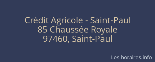 Crédit Agricole - Saint-Paul
