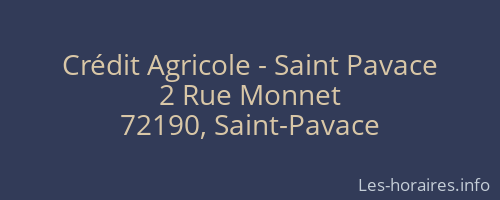 Crédit Agricole - Saint Pavace