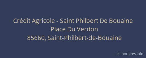 Crédit Agricole - Saint Philbert De Bouaine