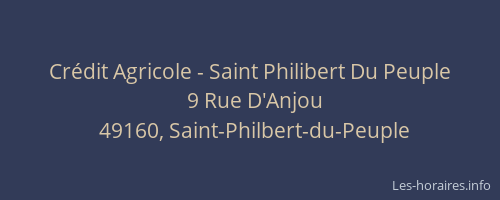 Crédit Agricole - Saint Philibert Du Peuple