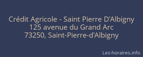 Crédit Agricole - Saint Pierre D'Albigny