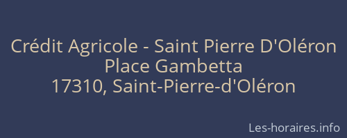 Crédit Agricole - Saint Pierre D'Oléron