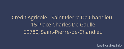 Crédit Agricole - Saint Pierre De Chandieu