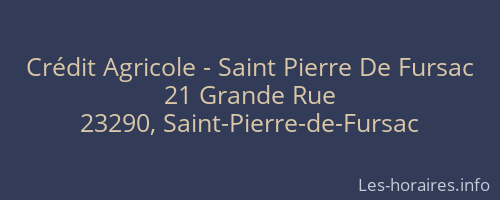 Crédit Agricole - Saint Pierre De Fursac