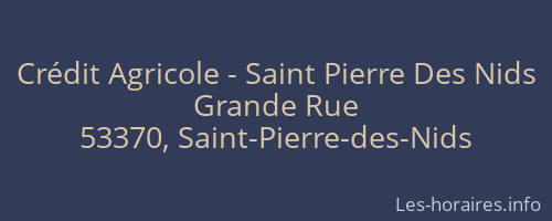 Crédit Agricole - Saint Pierre Des Nids