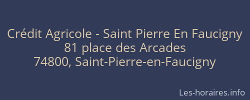 Crédit Agricole - Saint Pierre En Faucigny