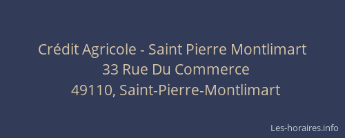 Crédit Agricole - Saint Pierre Montlimart