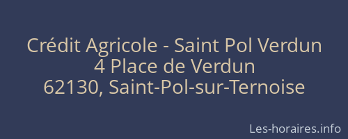 Crédit Agricole - Saint Pol Verdun