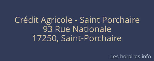 Crédit Agricole - Saint Porchaire