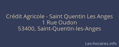 Crédit Agricole - Saint Quentin Les Anges