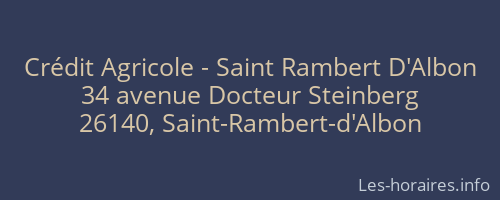 Crédit Agricole - Saint Rambert D'Albon
